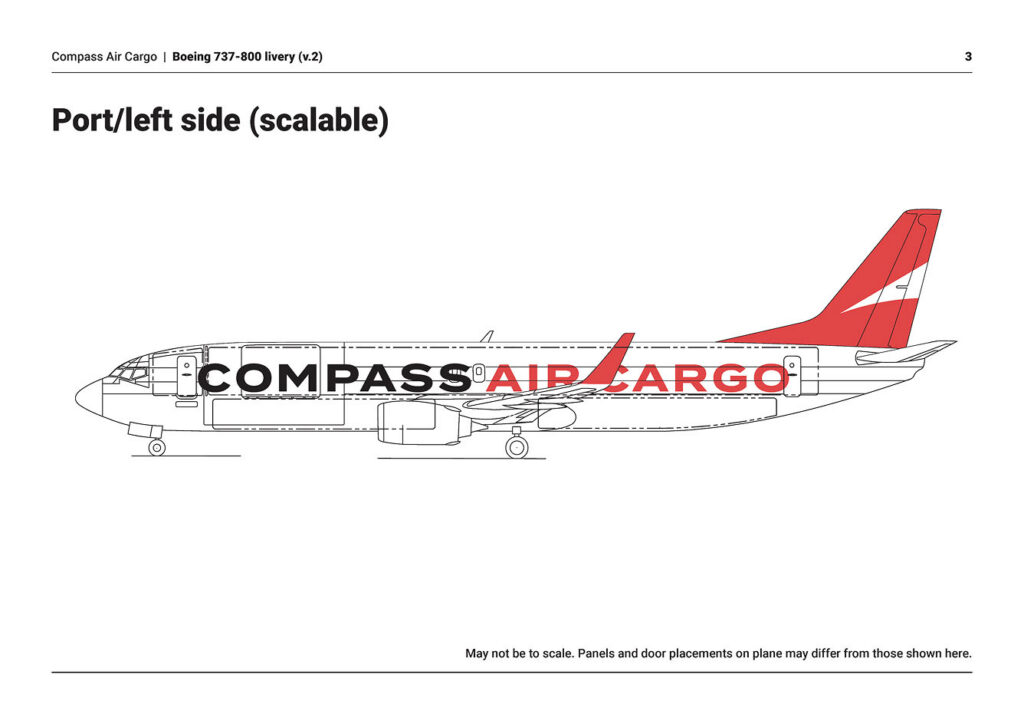 Compass air cargo airline branding livery Novagram 4