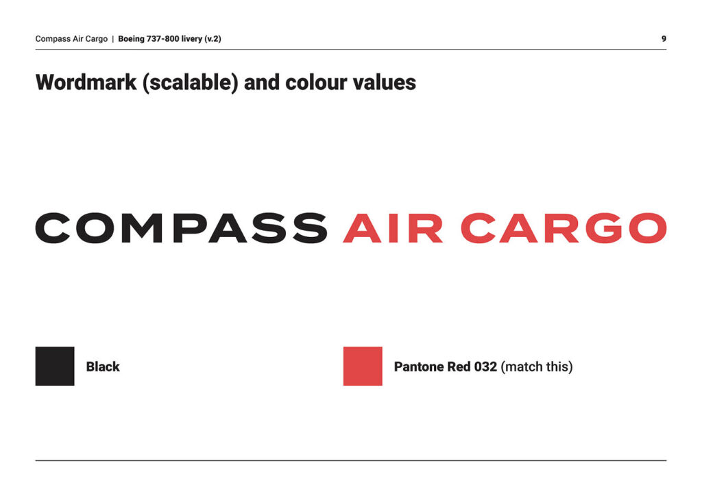Compass air cargo airline branding livery Novagram 6