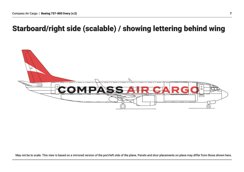 Compass air cargo airline branding livery Novagram 7