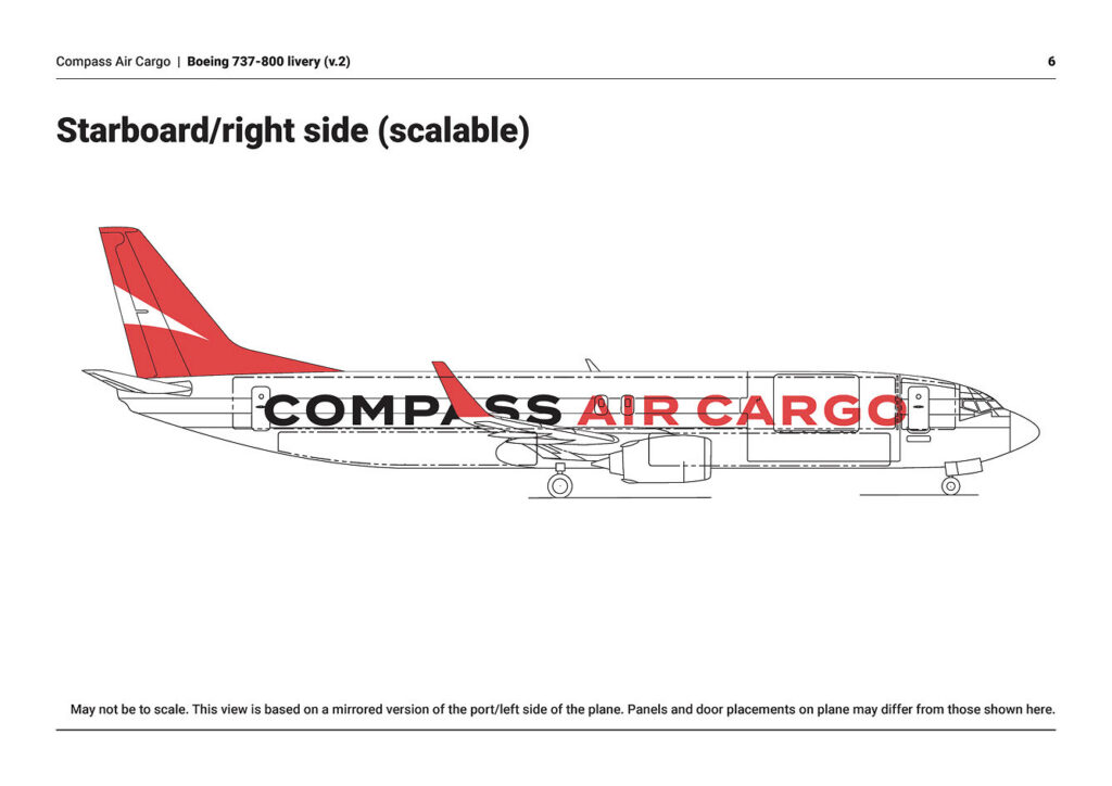 Compass air cargo airline branding livery Novagram 8