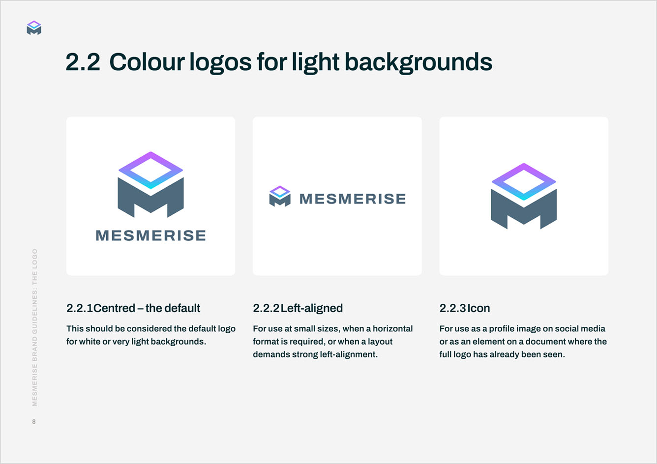 Mesmerise colour logos