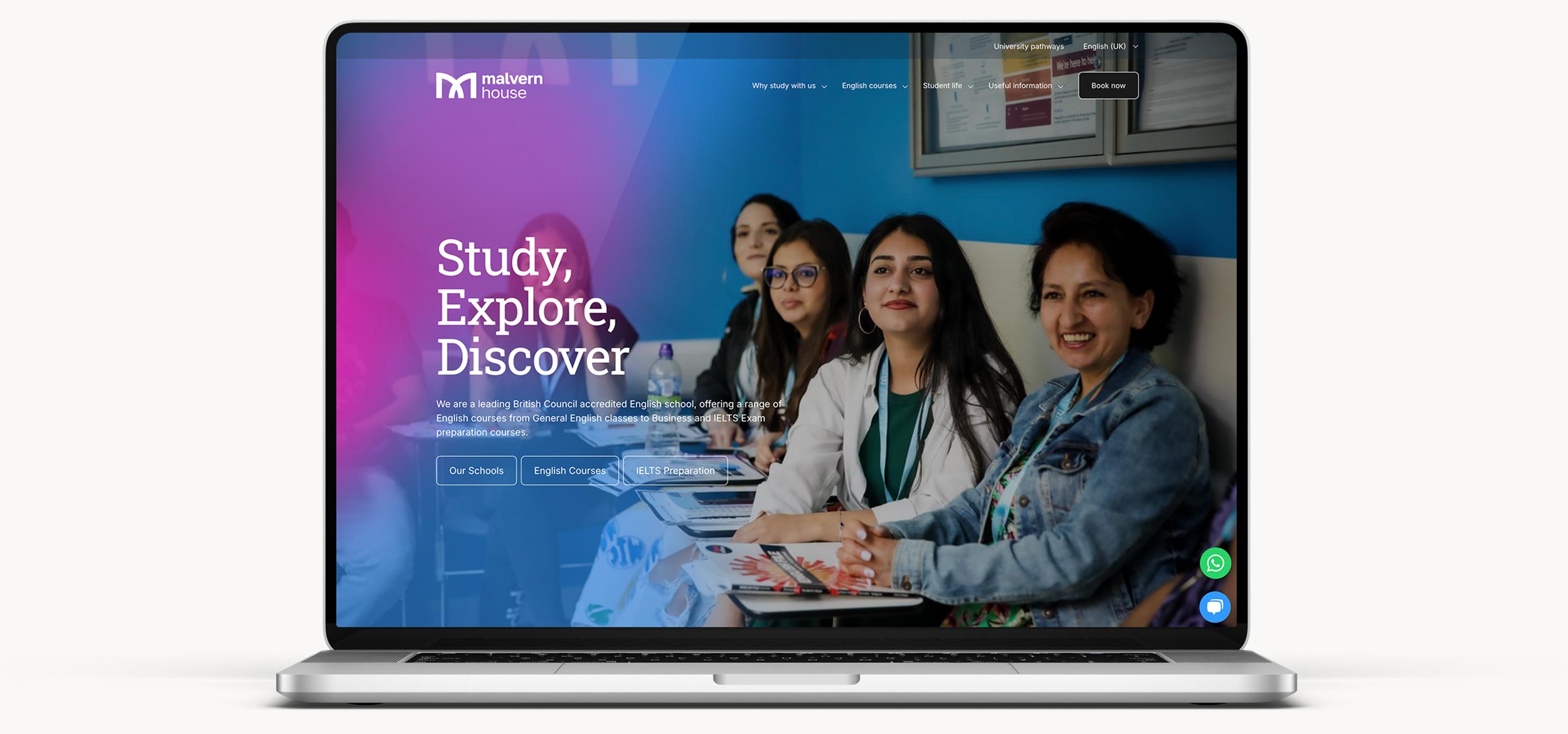 Malvern House website home page
