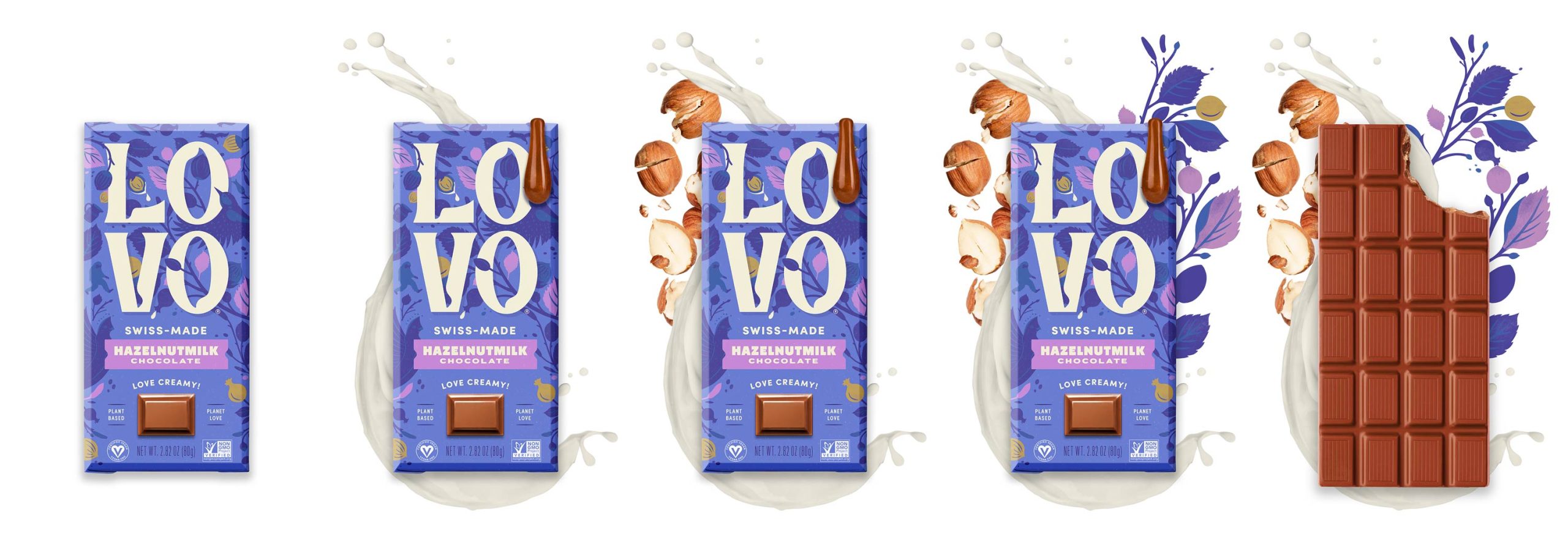 A variety of different chocolate bar illustrations